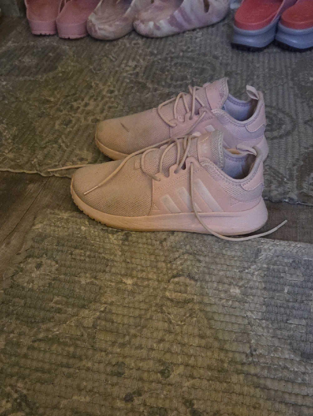 adidas Pale Pink Lightweight Running Sneakers